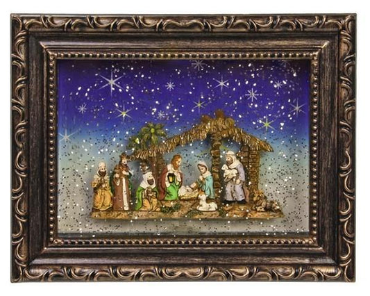 9.5"L NATIVITY WATER PHOTO FRAME