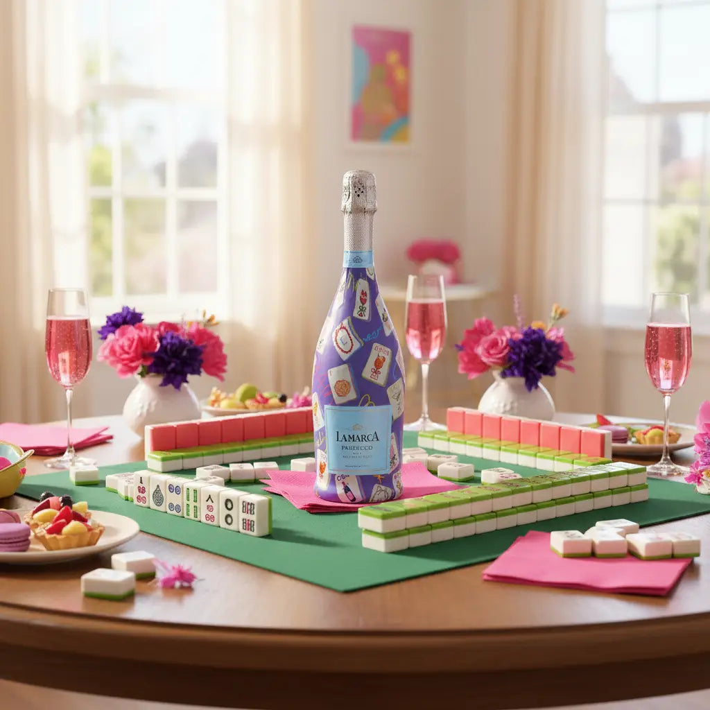 Purple Mahjong Bottle Wrap