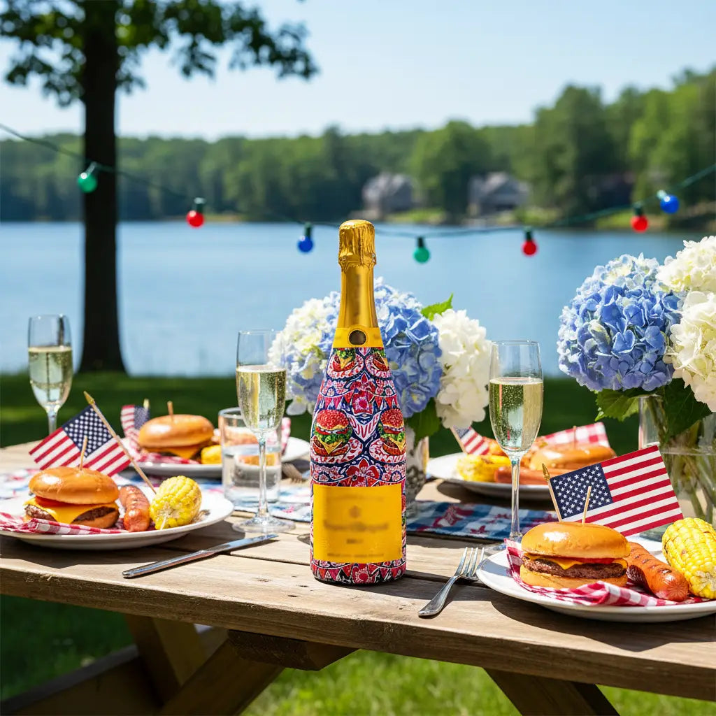 Summer Grill Out Bottle Wrap