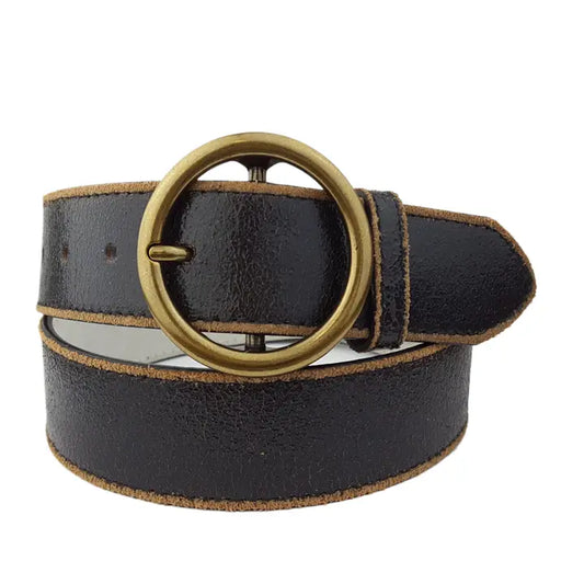 Genuine Leather Belt Burnt Edge