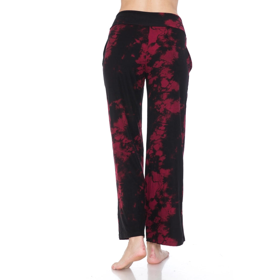 Print Buttery Soft Print Pajama Lace Look