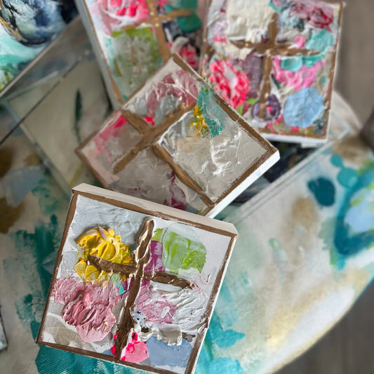 Paint Pallet Canvas Cross