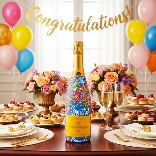 Preppy Congrats Bottle Wrap