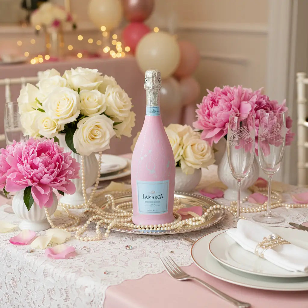 Pink Pearls Bottle Wrap