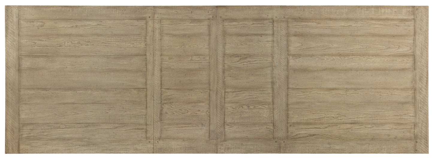 Ciao Bella 84in Trestle Table with 2-18in Leaves-Natural/Gray