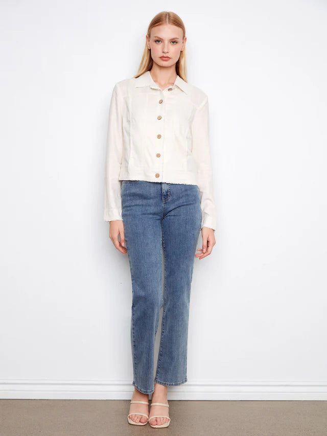 Foiled Linen Blend Jacket