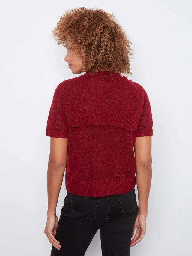 Short Sleeve Crew Neck Sweater