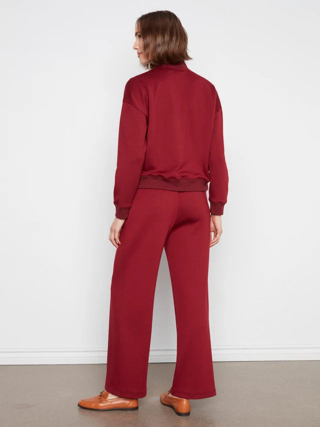 Wide Leg Pin Tuck Pants W/Elasticated Waist