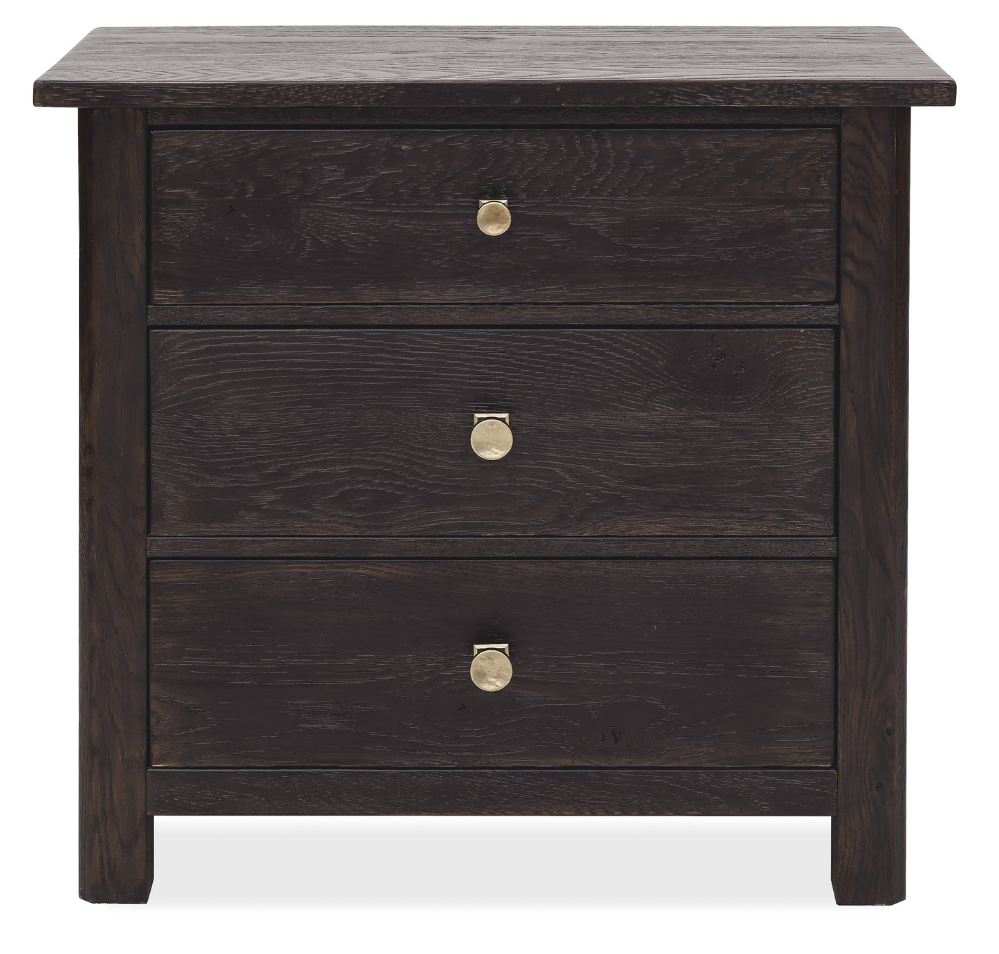 Driftwood Three-Drawer Nightstand