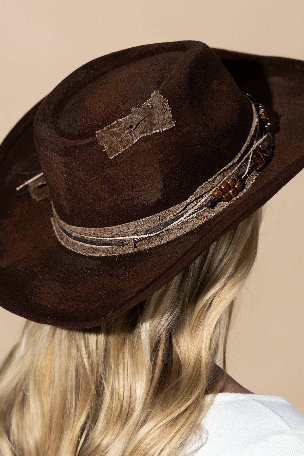 Vintage Versatile Shapeable Cowgirl & Fedora Hat: BRW-BROWN