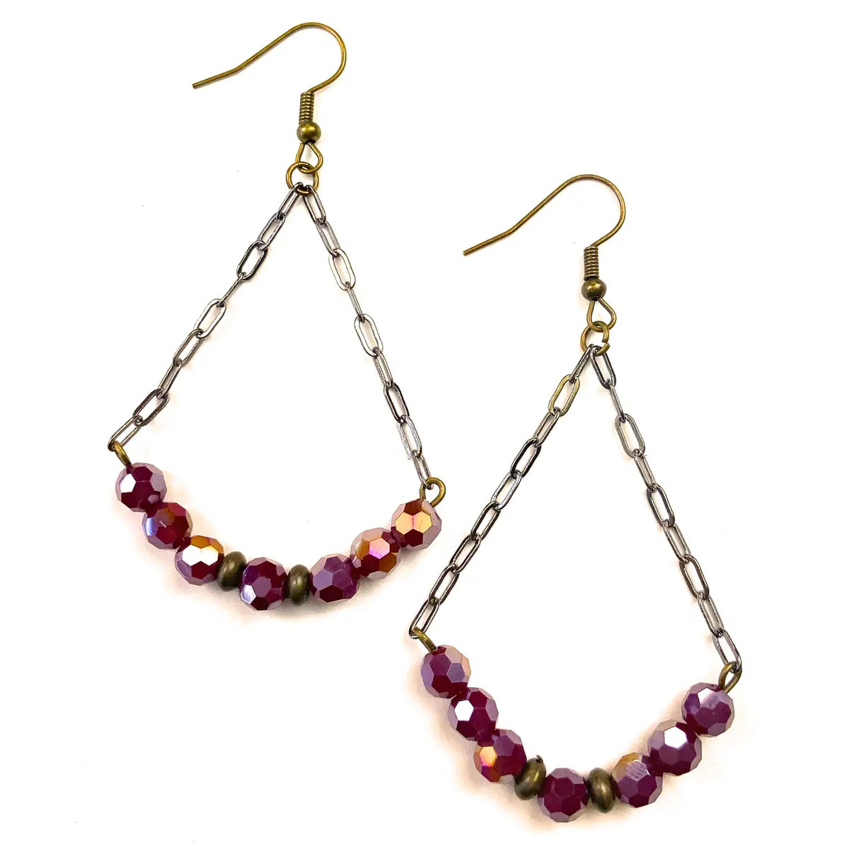 Lost & Found - Scarlet Beaded Dangle Earrings