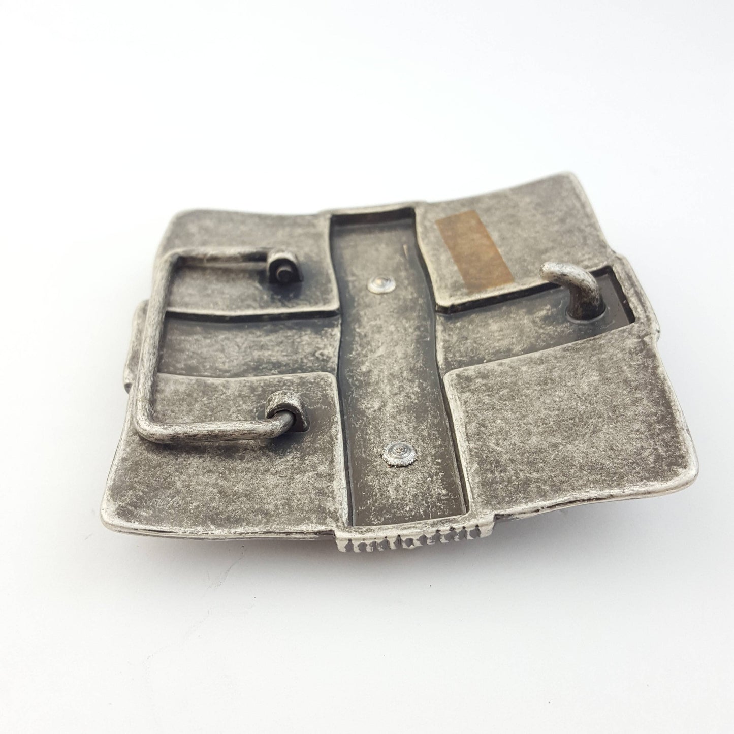 Rhinestone Cross on Square plaque Buckle