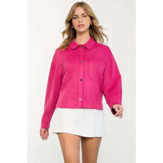 THML Pink Suede Jacket