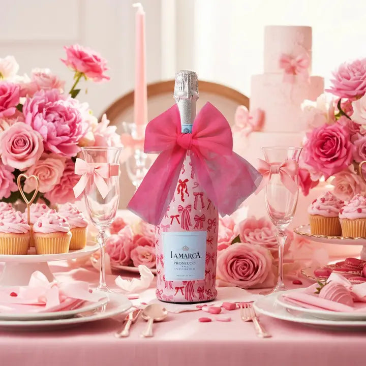Hot Pink Tulle Bottle Bow