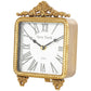 French Country Gold Metal Clock
