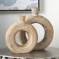 Natural Brown Wood Vase Set