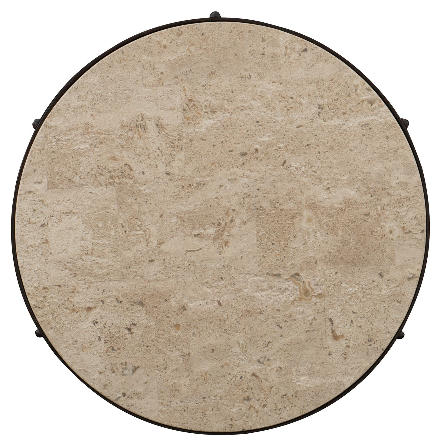 Luckenbach Metal and Stone End Table