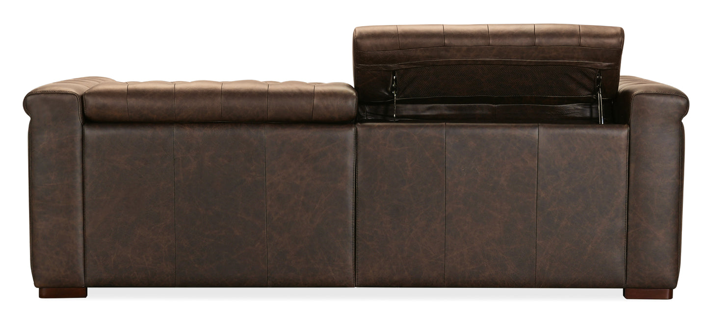 Savion Deux Sofa with Power Recliners and Power Headrests