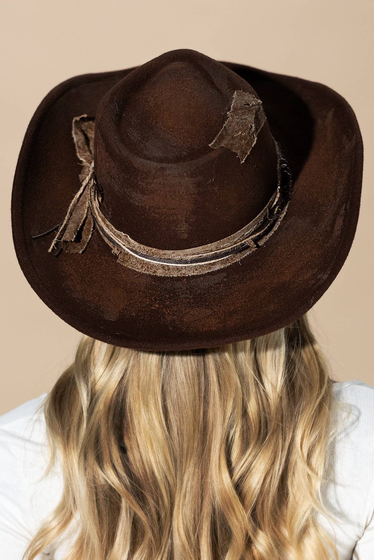 Vintage Versatile Shapeable Cowgirl & Fedora Hat: BRW-BROWN