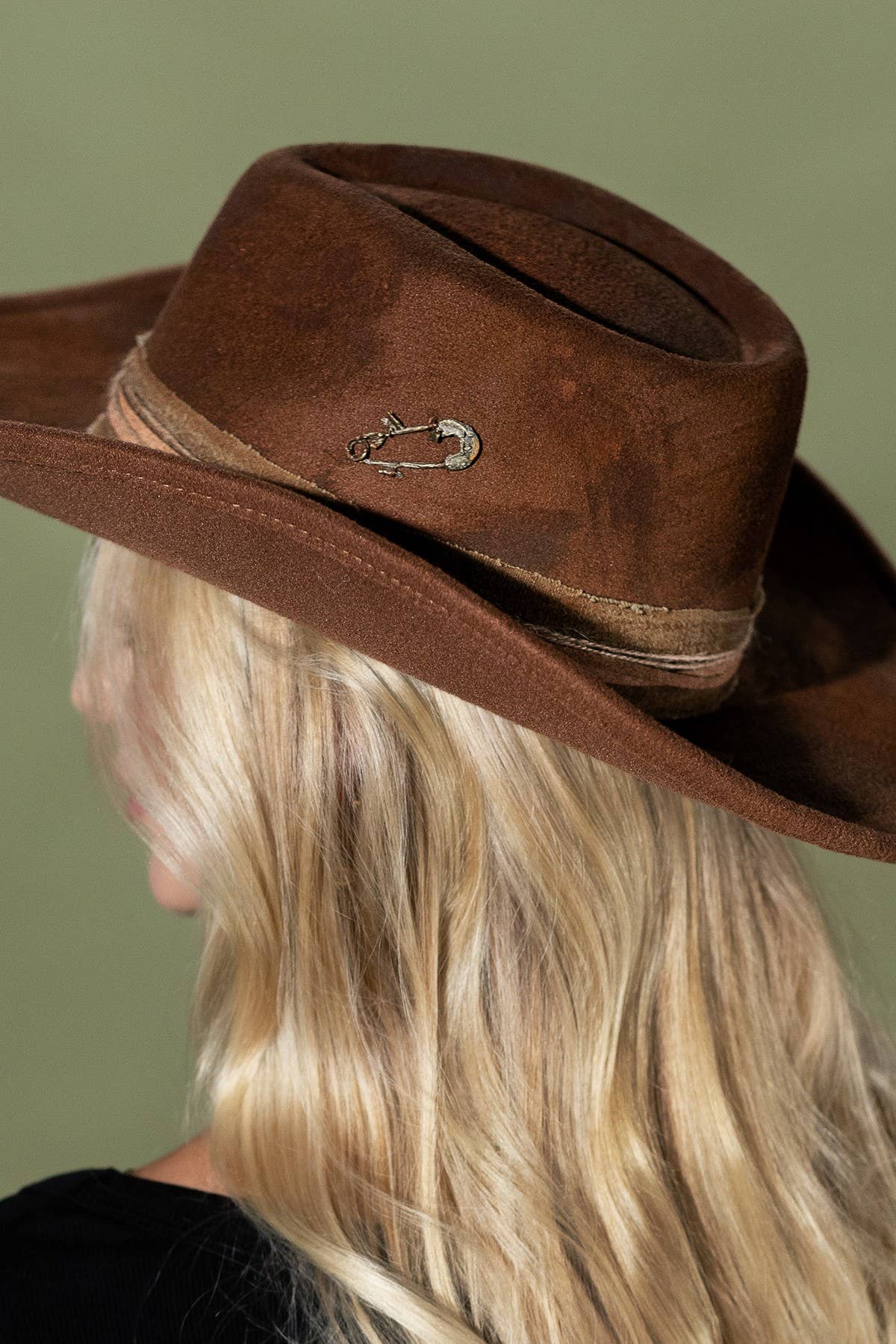 Vintage Versatile Shapeable Cowgirl & Fedora Hat: BRW-BROWN