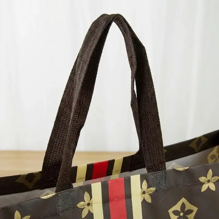Brown & Red Stripe Gift Bag