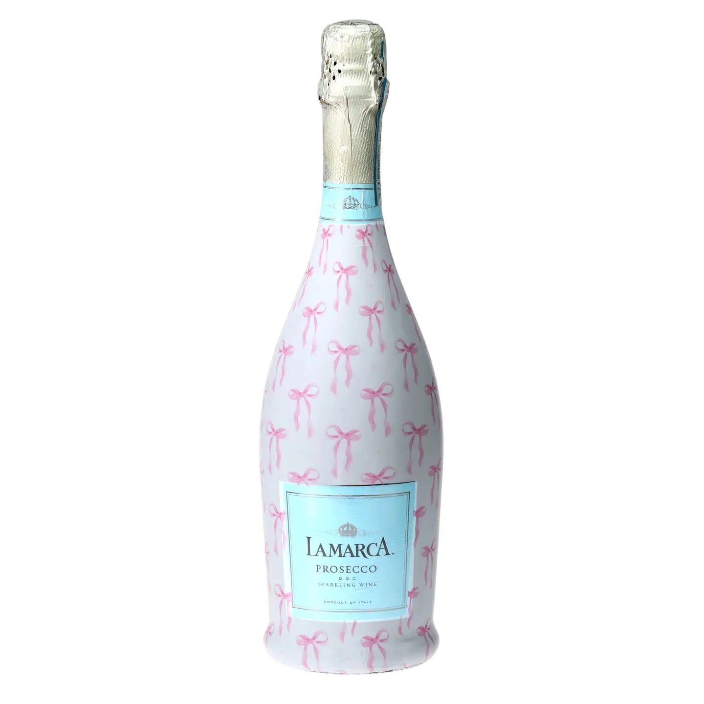 Grandmillennial Pink Bows Bottle Wrap