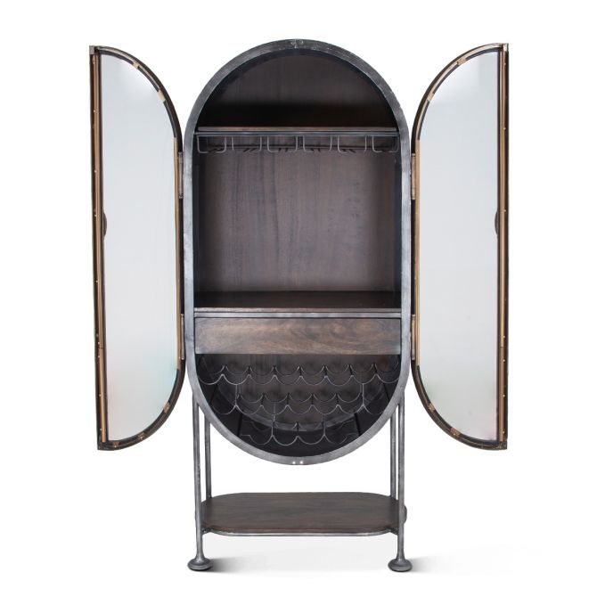Tall Iron Bar Cabinet