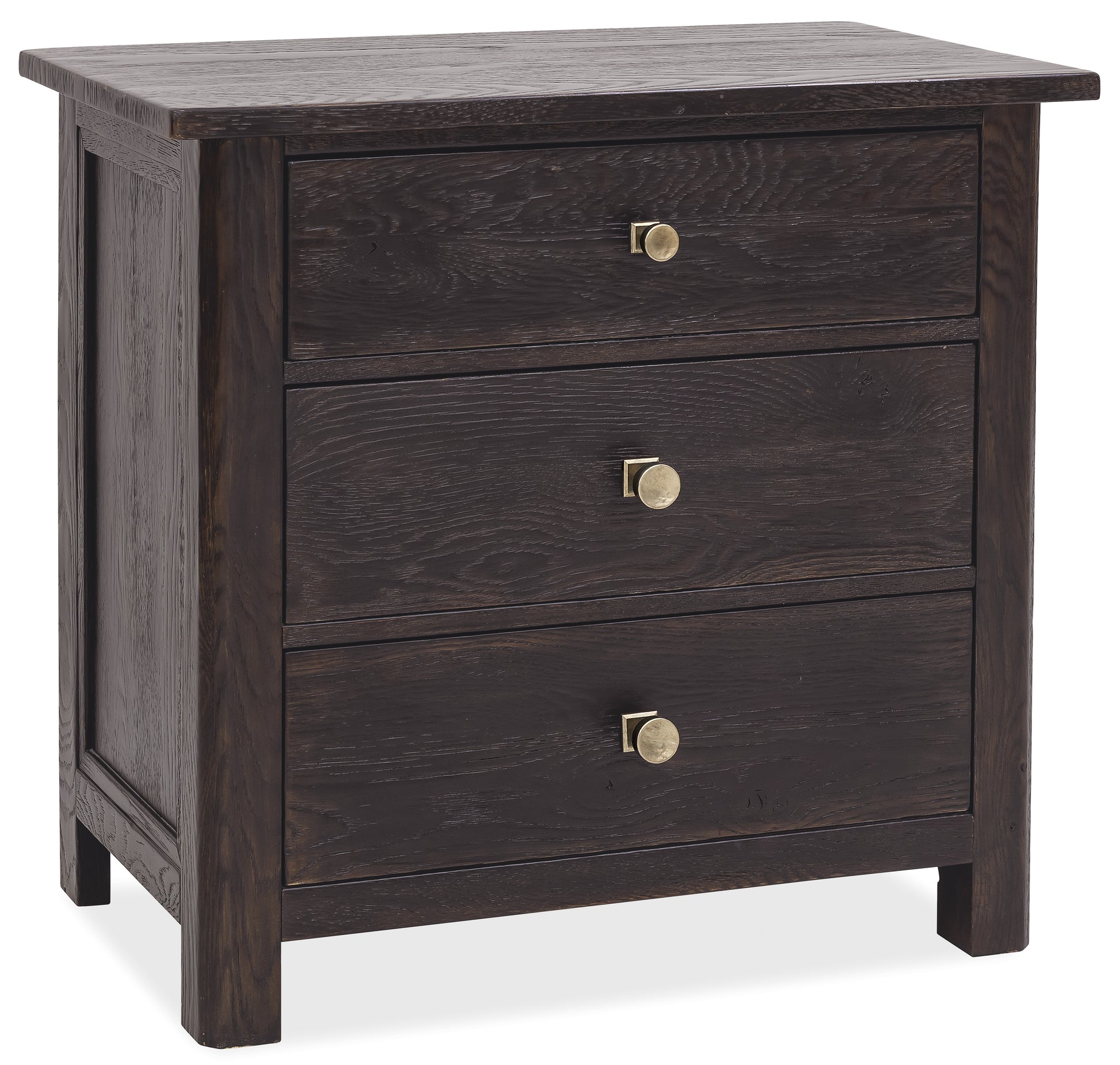 Driftwood Three-Drawer Nightstand