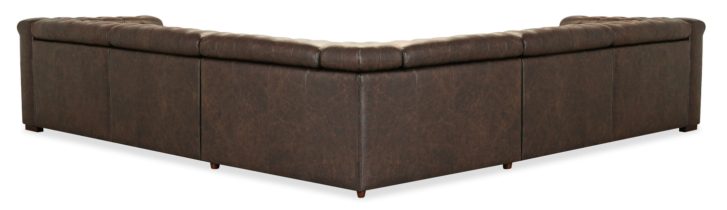 Savion Deux 5 Seat Sectional with Four Power Recliners and Six Power Headrests