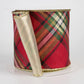 Gold Metallic Plaid Ribbon