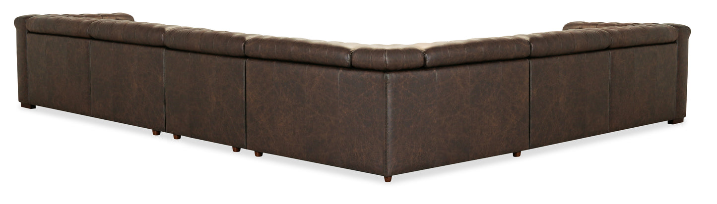 Savion Deux 6 Seat Sectional with Three Power Recliners and Seven Power Headrests