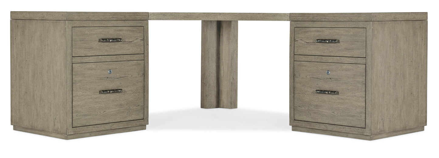 Linville Falls Corner Desk with Two Files