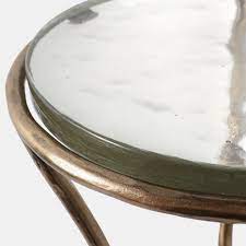 Gold Glass Top Table