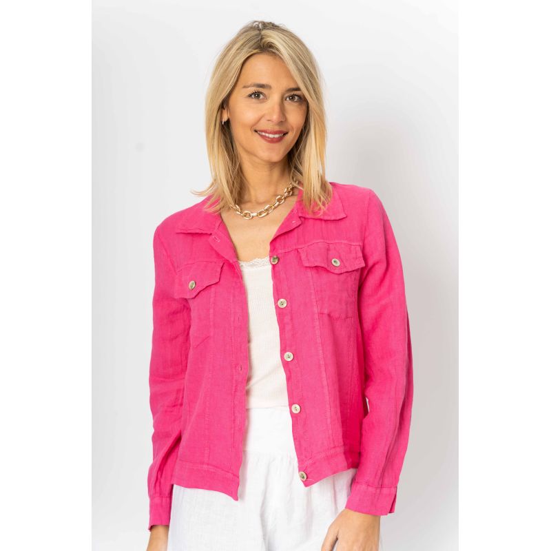 Linen Jacket Fuchsia L/XL