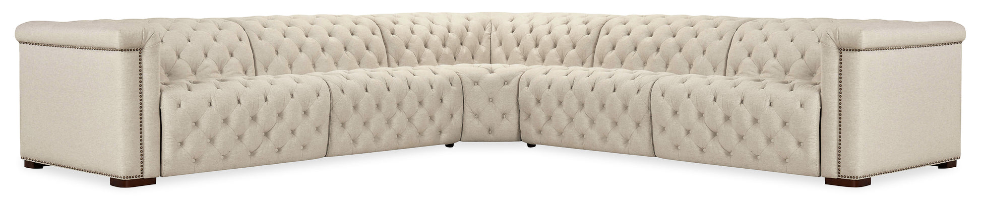 Savion Deux 5 Seat Sectional with Four Power Recliners and Six Power Headrests