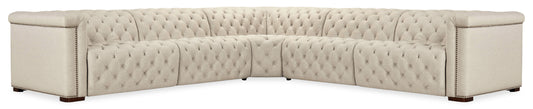 Savion Deux 5 Seat Sectional with Four Power Recliners and Six Power Headrests