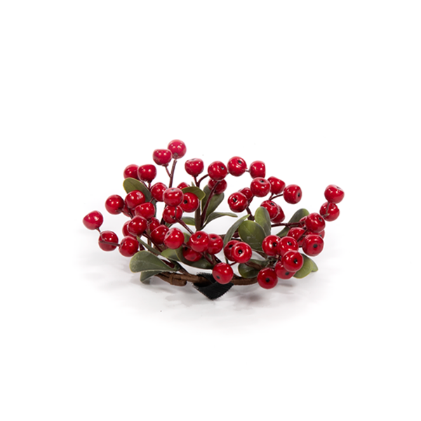 3" Berry Red Candle Ring