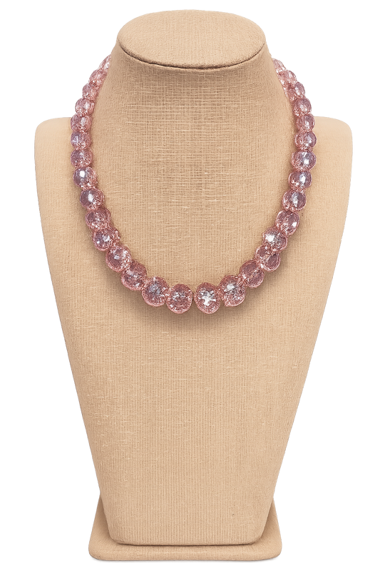 Pink Crystal Statement Necklace