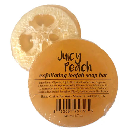Juicy Peach Exfoliating Loofah Soap Bar