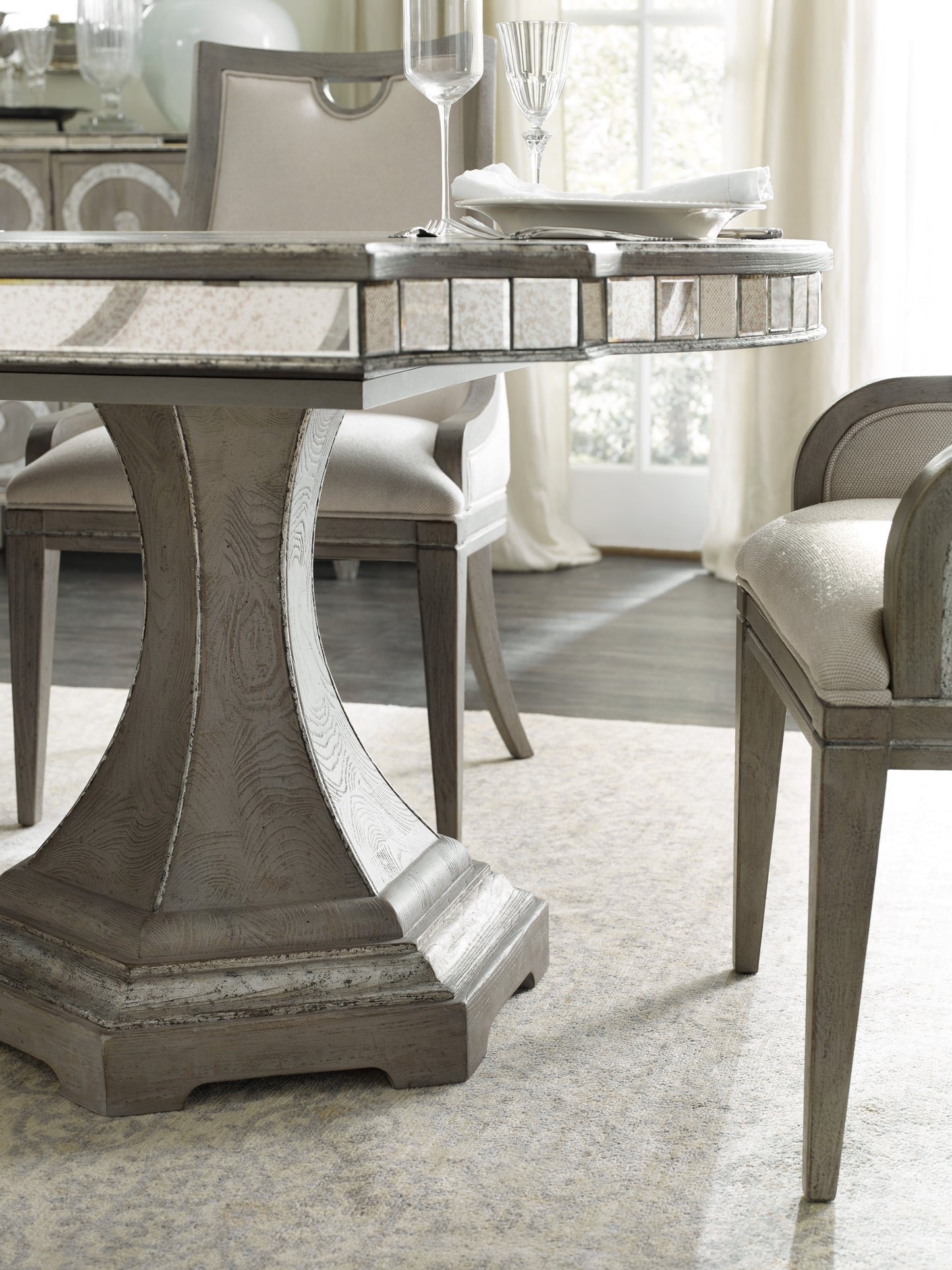 Sanctuary Rectangle Dining Table with 2-20in Leaves