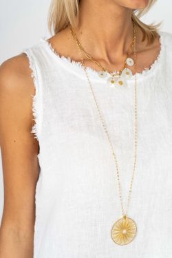 Midi Linen Dress White