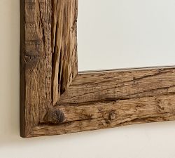 Recycled Rectangle Wood Framed Mirror