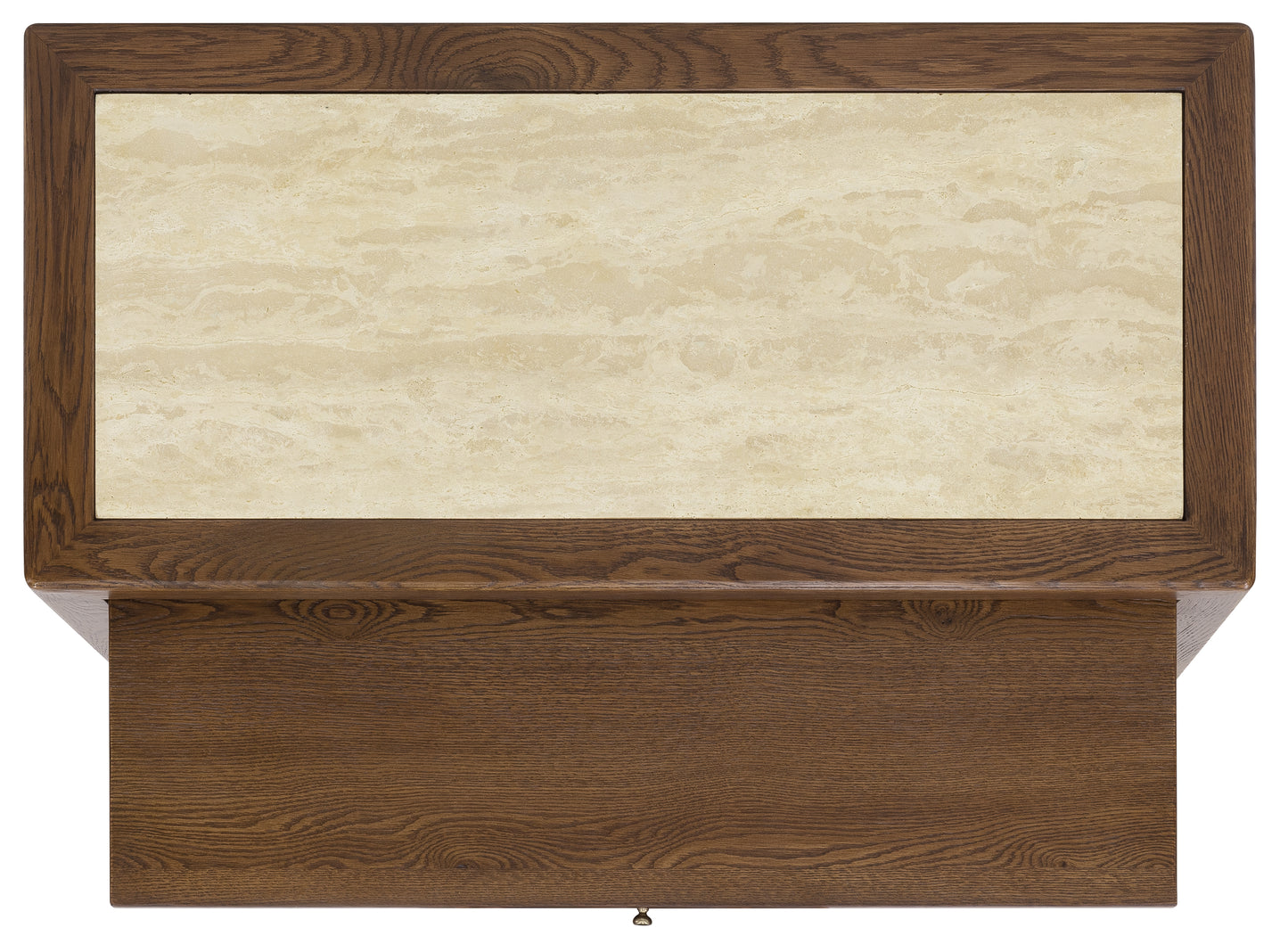 Driftwood One-Drawer Nightstand with Stone
