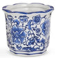4" Mini Blue and White Pots
