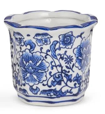 4" Mini Blue and White Pots