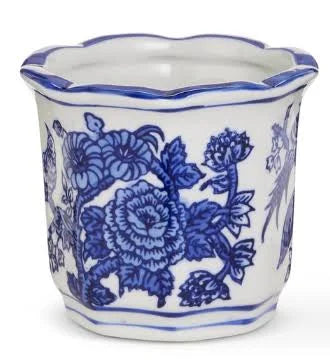 4" Mini Blue and White Pots
