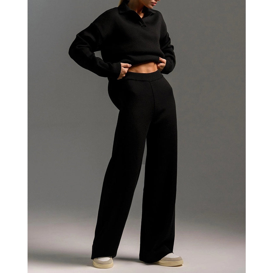 Mapcie Sweater Set - Black - Large