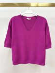 Milio Milano V-Neck Batwing Sleeve Knit Top