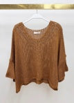 Milio Milano Open Weave V-Neck Crochet Top