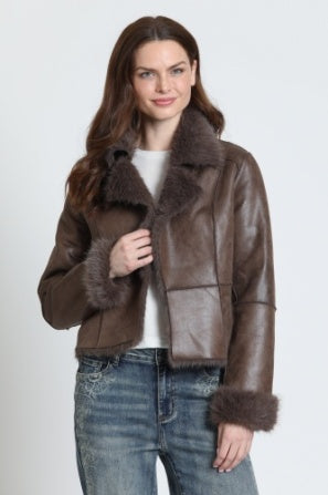 APNY Brown Luxe Lined Jacket